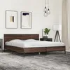 Image de vidaXL Cadre de lit chêne marron 200x200 cm bois dingénierie et métal lit meuble de chambre à coucher sommier lit 3280021