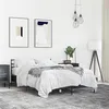 Image de vidaXL Cadre de lit noir 140x200 cm bois dingénierie et métal lit meuble de chambre à coucher sommier lit double lit 3280042