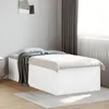 Image de vidaXL Cadre de lit blanc 100x200 cm bois dingénierie meuble de chambre à coucher sommier lit à panneaux lit lit 3280958