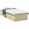 Image de Cadre De Lit Sans Matelas Chêne Sonoma 100x200 Cm Vidaxl