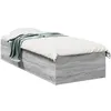 Image de vidaXL Cadre de lit sonoma gris 90x200 cm bois dingénierie meuble de chambre à coucher sommier lit à panneaux lit lit 3281061