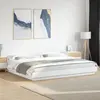 Image de Cadre De Lit Avec Lumières Led Sans Matelas Blanc 200x200 Cm Vidaxl
