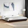 Image de vidaXL Bed Frame with LED Lights Black 180x200cm Engineered Wood bedroom furniture bed base pallet bed bed double bed 3281078