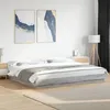Image de vidaXL Bed Frame with LED Lights Grey Sonoma 180x200cm Engineered Wood bedroom furniture bed base pallet bed bed double 3281082