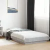 Image de vidaXL Cadre de lit avec lumières LED gris béton 90x200 cm meuble de chambre à coucher sommier lit de palette lit lit 3281122
