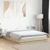 Image de vidaXL Cadre de lit avec lumières LED chêne sonoma 140x190 cm meuble de chambre à coucher sommier lit de palette lit 3281128