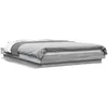 Image de vidaXL Cadre de lit et lumières LED sans matelas sonoma gris 140x190cm 3281131