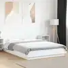 Image de Cadre De Lit Avec Lumières Led Sans Matelas Blanc 120x190 Cm Vidaxl