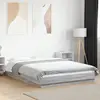 Image de Cadre De Lit Et Lumières Led Sans Matelas Sonoma Gris 120x190cm Vidaxl