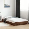 Image de vidaXL Cadre de lit chêne marron 90x190 cm bois dingénierie meuble de chambre à coucher sommier lit de palette lit lit 3281244