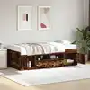Image de Lit De Jour Avec Tiroirs Sans Matelas Chêne Fumé 90x190 Cm Vidaxl