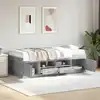Image de Lit De Jour Avec Tiroirs Sans Matelas Sonoma Gris 75x190 Cm Vidaxl