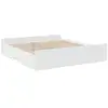 Image de Vidaxl cadre de lit avec tiroirs sans matelas blanc 200x200 cm