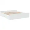 Image de Vidaxl cadre de lit avec tiroirs sans matelas blanc 180x200 cm