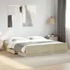 Image de Cadre De Lit Avec Tiroirs Sans Matelas Chêne Sonoma 180x200 Cm Vidaxl