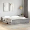 Image de Cadre De Lit Avec Tiroirs Sans Matelas Sonoma Gris 160x200 Cm Vidaxl