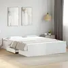 Image de Cadre De Lit Avec Tiroirs Sans Matelas Blanc 150x200 Cm Vidaxl
