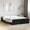 Image de Cadre De Lit Avec Tiroirs Sans Matelas Noir 150x200 Cm Vidaxl