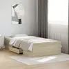 Image de Cadre De Lit Avec Tiroirs Sans Matelas Ch  ne Sonoma 90x190 Cm Vidaxl