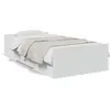 Image de Cadre De Lit Avec Tiroirs Sans Matelas Blanc 75x190 Cm Vidaxl