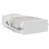 Image de Vidaxl cadre de lit avec tiroirs sans matelas blanc 75x190 cm