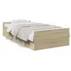 Image de Vidaxl cadre de lit avec tiroirs sans matelas chêne sonoma 75x190 cm