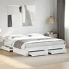 Image de vidaXL Cadre de lit avec tiroirs sans matelas blanc 180x200 cm 3280363