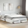 Image de vidaXL Cadre de lit avec tiroirs sans matelas blanc 160x200 cm 3280370