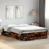 Image de vidaXL Cadre de lit avec tiroirs sans matelas chêne fumé 160x200 cm 3280374