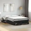 Image de Cadre De Lit Avec Tiroirs Sans Matelas Noir 135x190 Cm Vidaxl