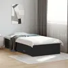 Image de vidaXL Cadre de lit avec tiroirs sans matelas noir 75x190 cm 3280441