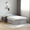 Image de vidaXL Cadre de Lit et Tiroirs Sommier à Lattes Lit Adulte Lit Simple de Chambre à Coucher Intérieur Gris Béton 75x190 3280443