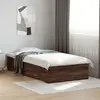 Image de Cadre De Lit Avec Tiroirs Sans Matelas Chêne Marron 75x190 Cm Vidaxl