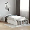 Image de vidaXL Cadre de lit blanc 75x190 cm bois dingénierie lit lit simple lit de rangement sommier meubles de chambre cadre