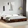 Image de Cadre De Lit Avec Tiroirs Sans Matelas Chêne Fumé 180x200 Cm Vidaxl