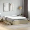 Image de Cadre De Lit Avec Tiroirs Sans Matelas Chêne Sonoma 160x200 Cm Vidaxl