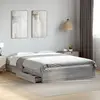 Image de Cadre De Lit Avec Tiroirs Sans Matelas Sonoma Gris 160x200 Cm Vidaxl
