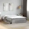 Image de Cadre De Lit Avec Tiroirs Sans Matelas Sonoma Gris 120x200 Cm Vidaxl