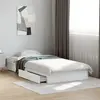 Image de Cadre De Lit Avec Tiroirs Sans Matelas Blanc 90x200 Cm Vidaxl