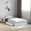 Image de vidaXL Cadre de lit avec tiroirs sans matelas blanc 90x200 cm 3280678