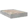 Image de Vidaxl cadre de lit avec tiroirs sans matelas gris béton 135x190 cm