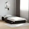 Image de Cadre De Lit Avec Tiroirs Sans Matelas Noir 90x190 Cm Vidaxl