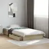 Image de Cadre De Lit Avec Tiroirs Sans Matelas Chêne Sonoma 90x190 Cm Vidaxl