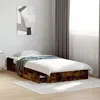 Image de vidaXL Cadre de lit avec tiroirs sans matelas chêne fumé 90x190 cm 3280710