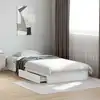 Image de Cadre De Lit Avec Tiroirs Sans Matelas Blanc 75x190 Cm Vidaxl