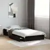 Image de Cadre De Lit Avec Tiroirs Sans Matelas Noir 75x190 Cm Vidaxl