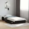 Image de vidaXL Cadre de lit avec tiroirs sans matelas noir 75x190 cm 3280714