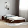 Image de vidaXL Cadre de lit avec tiroirs sans matelas chêne marron 75x190 cm 3280719