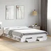 Image de vidaXL Cadre de lit avec tiroirs sans matelas blanc 140x190 cm 3280762