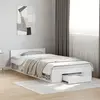 Image de Cadre De Lit Avec Tiroir Sans Matelas Blanc 90x190 Cm Vidaxl